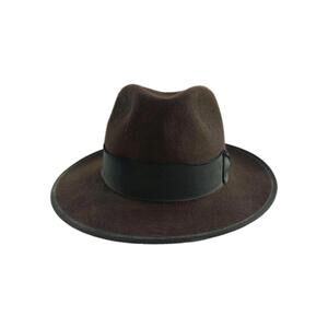 Vintage Madcaps Cowboy Hat Size Large Brown Felt Wool Hats Fedora Flat Brim